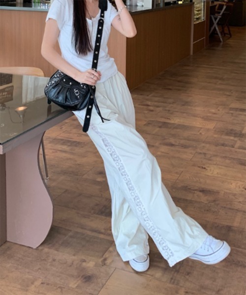 by muni:r（バイ ムニール）の「シースルーレースラインバンディングパンツ（その他パンツ・レディース・アイボリー・FREE）」の9枚目の写真