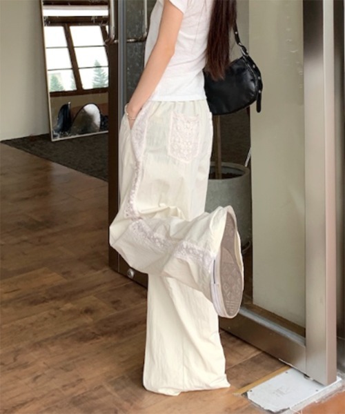 by muni:r（バイ ムニール）の「シースルーレースラインバンディングパンツ（その他パンツ・レディース・アイボリー・FREE）」の12枚目の写真