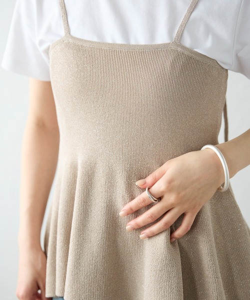 meilmada（メイルマダ）の「ラメニットペプラムキャミソール（キャミソール・レディース・ベージュ/グレー/チャコールグレー・MEDIUM）」の20枚目の写真