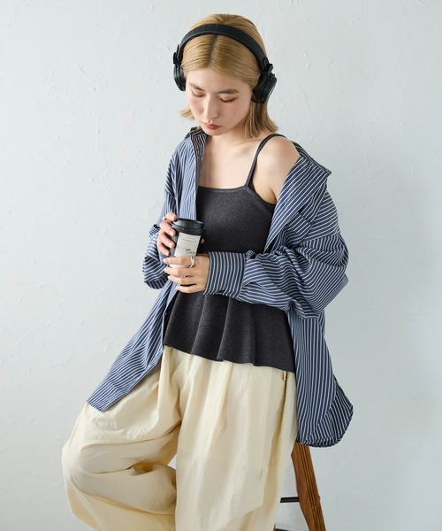 meilmada（メイルマダ）の「ラメニットペプラムキャミソール（キャミソール・レディース・ベージュ/グレー/チャコールグレー・MEDIUM）」の21枚目の写真