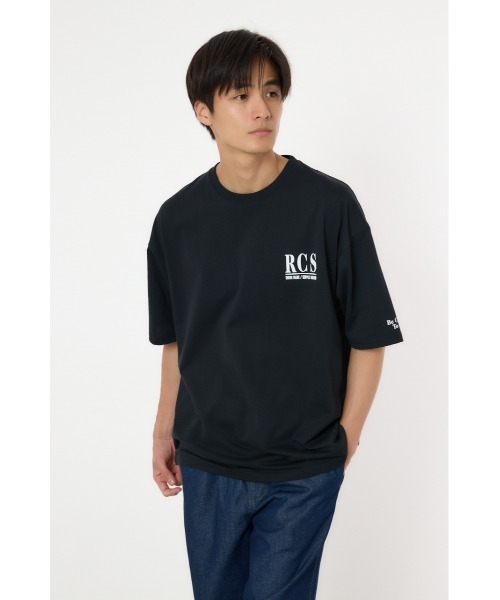 RODEO CROWNS WIDE BOWL(ロデオクラウンズワイドボウル)の「バンダナスターアップリケ Tシャツ(Tシャツ/カットソー・メンズ・ホワイト/レッド/ブラック・MEDIUM/LARGE)」の3枚目の写真