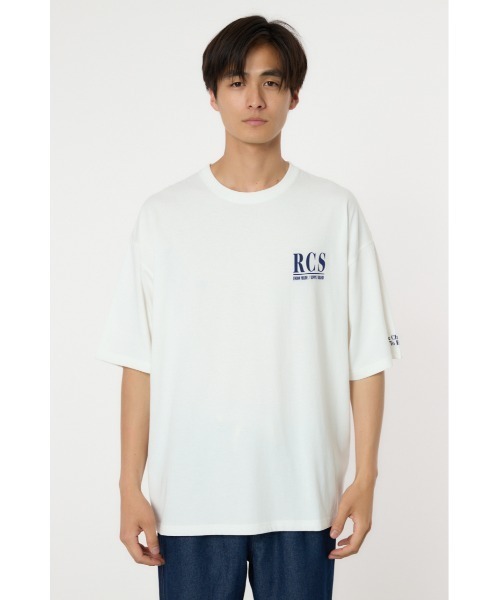 RODEO CROWNS WIDE BOWL(ロデオクラウンズワイドボウル)の「バンダナスターアップリケ Tシャツ(Tシャツ/カットソー・メンズ・ホワイト/レッド/ブラック・MEDIUM/LARGE)」の9枚目の写真