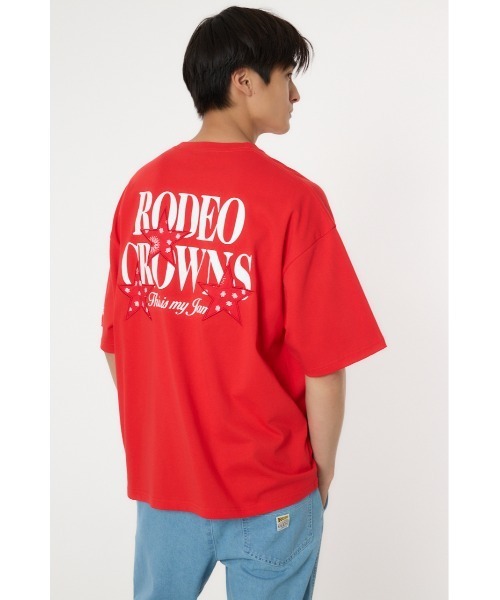 RODEO CROWNS WIDE BOWL(ロデオクラウンズワイドボウル)の「バンダナスターアップリケ Tシャツ(Tシャツ/カットソー・メンズ・ホワイト/レッド/ブラック・MEDIUM/LARGE)」の18枚目の写真