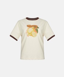 【メトロシティ】レモンプリントTシャツ デザイン 半袖