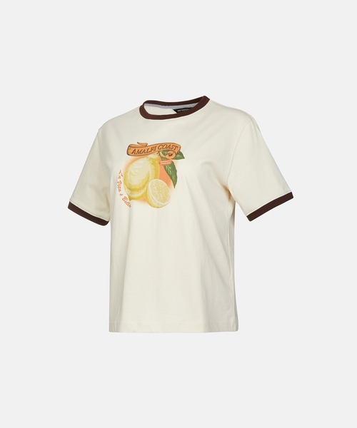 METROCITY（メトロシティ）の「【メトロシティ】レモンプリントTシャツ デザイン 半袖（Tシャツ/カットソー・レディース・グレー/アイボリー・M/L）」の3枚目の写真