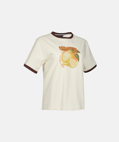METROCITY（メトロシティ）の「【メトロシティ】レモンプリントTシャツ デザイン 半袖（Tシャツ/カットソー・レディース・グレー/アイボリー・M/L）」の4枚目の写真