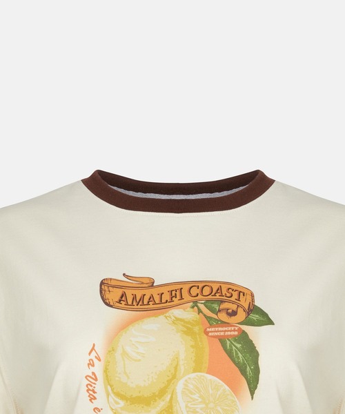 METROCITY（メトロシティ）の「【メトロシティ】レモンプリントTシャツ デザイン 半袖（Tシャツ/カットソー・レディース・グレー/アイボリー・M/L）」の6枚目の写真