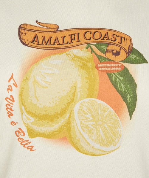 METROCITY（メトロシティ）の「【メトロシティ】レモンプリントTシャツ デザイン 半袖（Tシャツ/カットソー・レディース・グレー/アイボリー・M/L）」の7枚目の写真