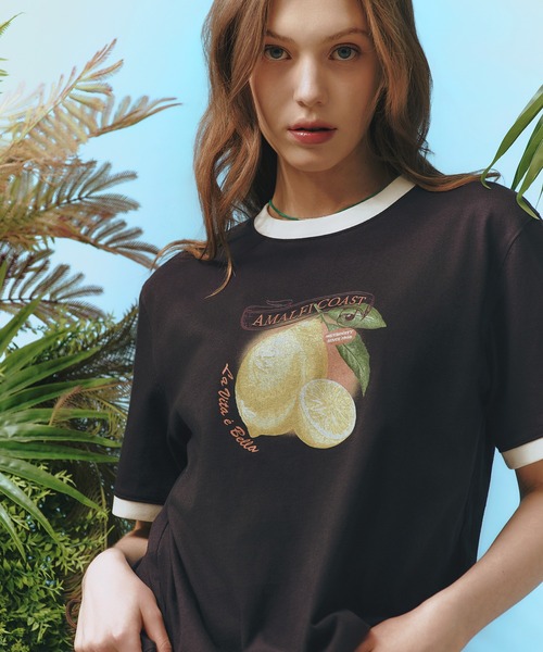 METROCITY（メトロシティ）の「【メトロシティ】レモンプリントTシャツ デザイン 半袖（Tシャツ/カットソー・レディース・グレー/アイボリー・M/L）」の14枚目の写真