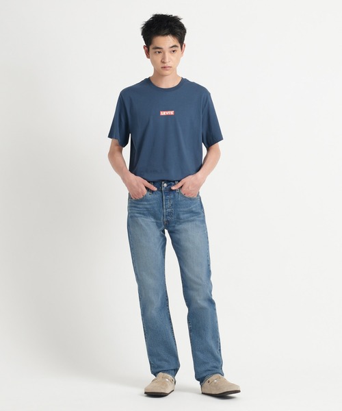 Levi's(リーバイス)の「Levi's/リーバイス リラックスフィット Tシャツ ブルー COWBOY BOXTAB SARGASS(Tシャツ/カットソー・メンズ・ブルー・S/M/L/XL)」の4枚目の写真