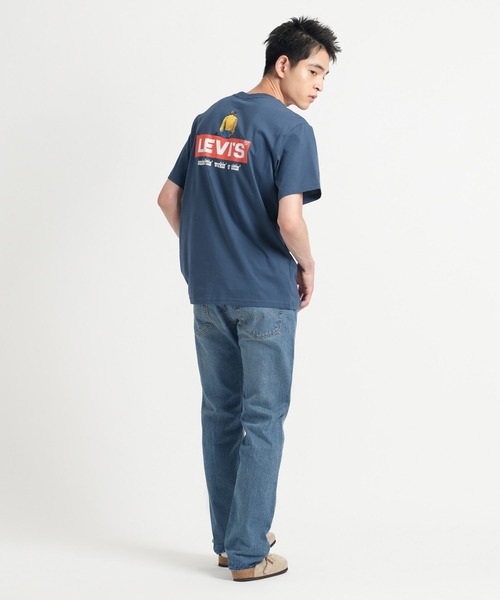 Levi's(リーバイス)の「Levi's/リーバイス リラックスフィット Tシャツ ブルー COWBOY BOXTAB SARGASS(Tシャツ/カットソー・メンズ・ブルー・S/M/L/XL)」の5枚目の写真