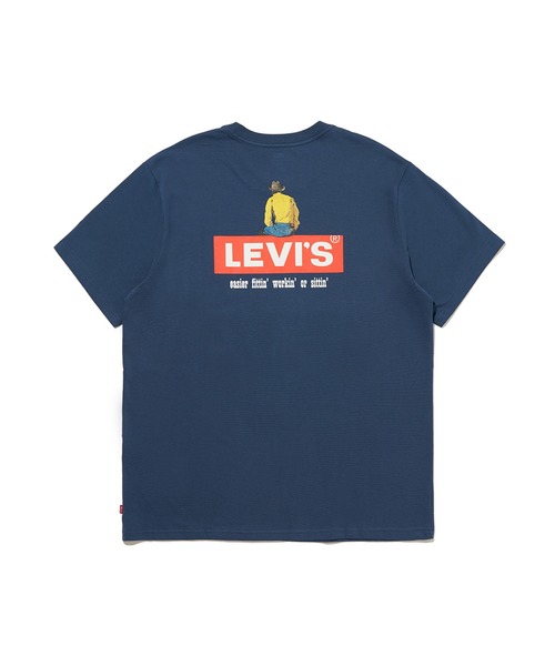 Levi's(リーバイス)の「Levi's/リーバイス リラックスフィット Tシャツ ブルー COWBOY BOXTAB SARGASS(Tシャツ/カットソー・メンズ・ブルー・S/M/L/XL)」の11枚目の写真