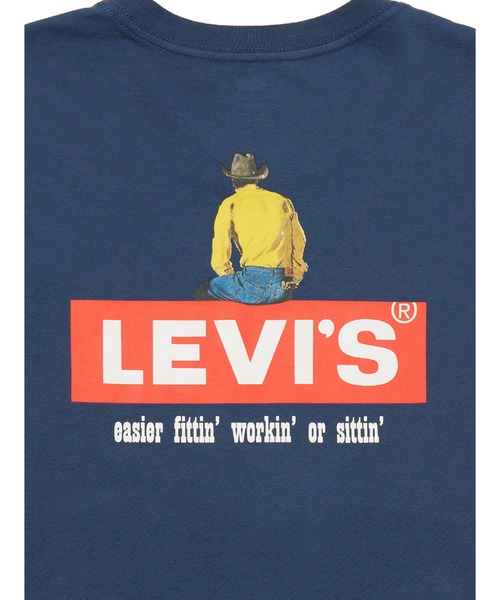 Levi's(リーバイス)の「Levi's/リーバイス リラックスフィット Tシャツ ブルー COWBOY BOXTAB SARGASS(Tシャツ/カットソー・メンズ・ブルー・S/M/L/XL)」の15枚目の写真
