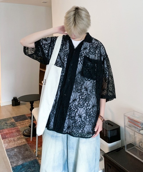 シャツ/ブラウス(長袖/七分) fiolily Flower Lace Gather Tops lacy gather top～ﾚｰｼｰｷﾞｬｻﾞｰﾄｯﾌﾟ | flower／フラワー公式通販