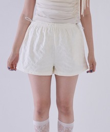 【ZOZO限定】フラワー ショート パンツ ウエストゴム アジャスター 花柄