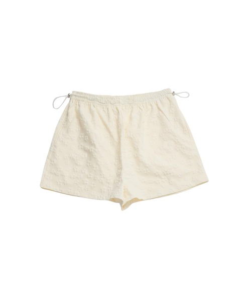 Uenui（ウニュイ）の「【ZOZO限定】フラワー ショート パンツ ウエストゴム アジャスター 花柄（その他パンツ・レディース・ホワイト/ピンク/ブラック・FREE）」の12枚目の写真