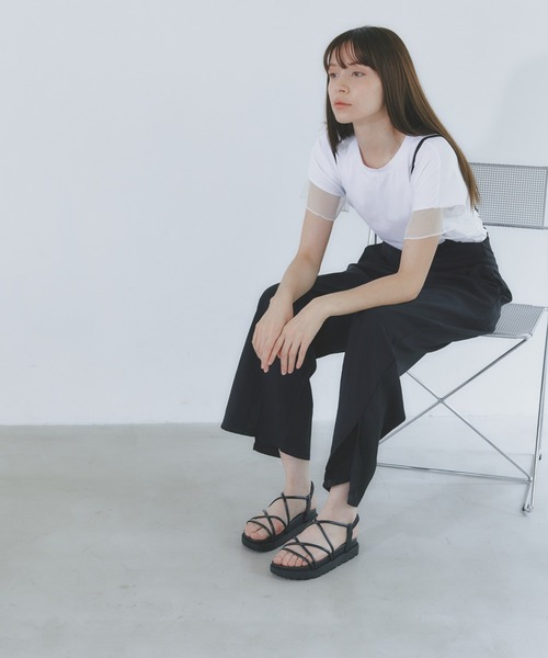 BARRETTA(バレッタ)の「クロスストラップ厚底サンダル(サンダル・レディース・ブラック・36/37)」の7枚目の写真