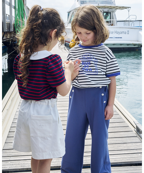 tシャツ リュバンカラー カットソー kids(90cm-140cm) レディース リュバンカラー カットソー kids(90cm-140cm)（Tシャツ