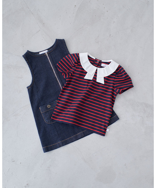リュバンカラー カットソー kids(90cm-140cm)（Tシャツ