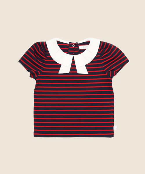tシャツ リュバンカラー カットソー kids(90cm-140cm) レディース リュバンカラー カットソー kids(90cm-140cm)（Tシャツ