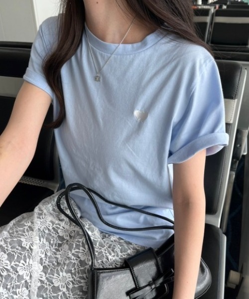 nemne store(ネンネストア)の「【低身長サイズあり】コリアンアソートTシャツ(Tシャツ/カットソー・レディース・ホワイト系その他/レッド/オフホワイト/ライトブルー・SMALL/MEDIUM)」の3枚目の写真