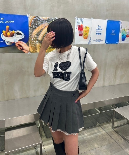 nemne store(ネンネストア)の「【低身長サイズあり】コリアンアソートTシャツ(Tシャツ/カットソー・レディース・ホワイト系その他/レッド/オフホワイト/ライトブルー・SMALL/MEDIUM)」の13枚目の写真
