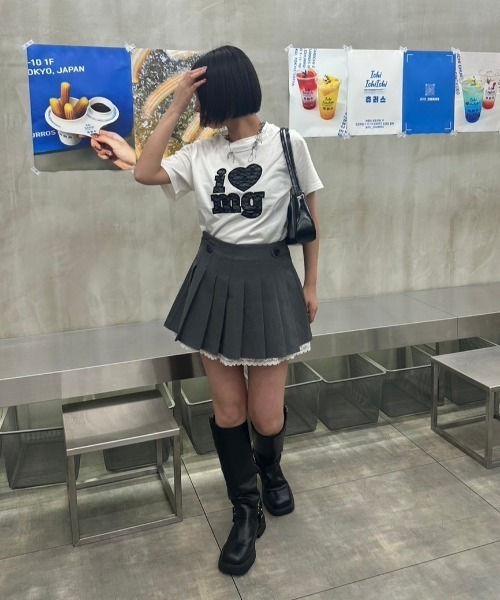 nemne store(ネンネストア)の「【低身長サイズあり】コリアンアソートTシャツ(Tシャツ/カットソー・レディース・ホワイト系その他/レッド/オフホワイト/ライトブルー・SMALL/MEDIUM)」の15枚目の写真