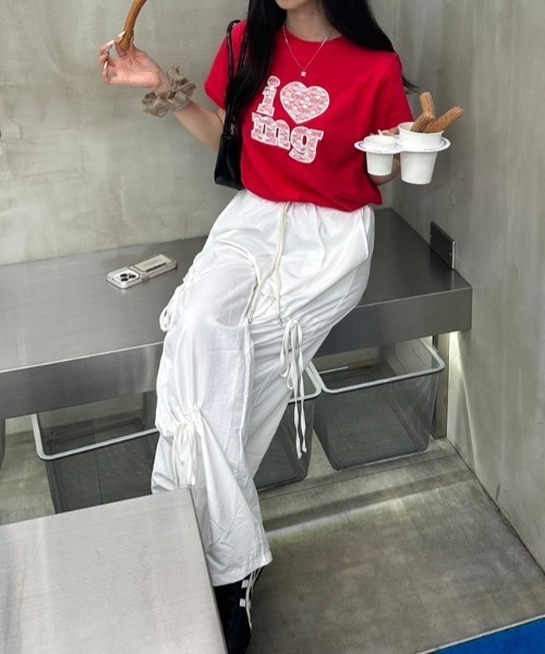 nemne store(ネンネストア)の「【低身長サイズあり】コリアンアソートTシャツ(Tシャツ/カットソー・レディース・ホワイト系その他/レッド/オフホワイト/ライトブルー・SMALL/MEDIUM)」の19枚目の写真