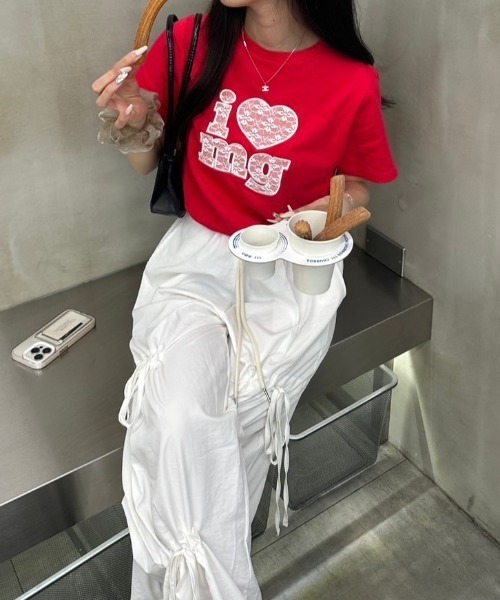 nemne store(ネンネストア)の「【低身長サイズあり】コリアンアソートTシャツ(Tシャツ/カットソー・レディース・ホワイト系その他/レッド/オフホワイト/ライトブルー・SMALL/MEDIUM)」の20枚目の写真