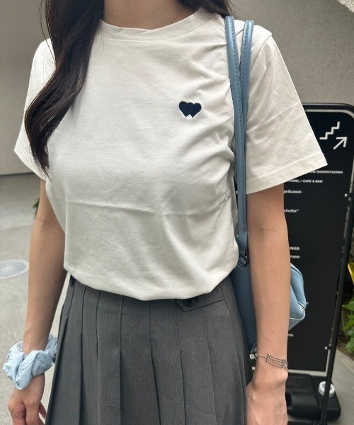 nemne store(ネンネストア)の「【低身長サイズあり】コリアンアソートTシャツ(Tシャツ/カットソー・レディース・ホワイト系その他/レッド/オフホワイト/ライトブルー・SMALL/MEDIUM)」の9枚目の写真
