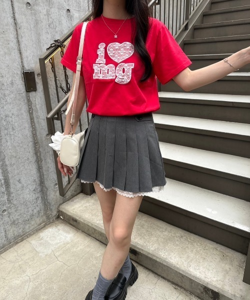 nemne store(ネンネストア)の「【低身長サイズあり】コリアンアソートTシャツ(Tシャツ/カットソー・レディース・ホワイト系その他/レッド/オフホワイト/ライトブルー・SMALL/MEDIUM)」の21枚目の写真