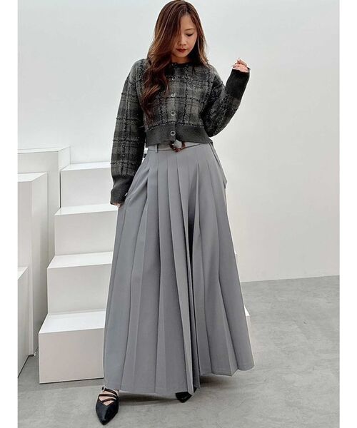 MERCURYDUO（マーキュリーデュオ）の「エンブロイダリーラメチェックシャギーカーディガン（カーディガン/ボレロ・レディース・アイボリー/チャコールグレー・FREE）」の13枚目の写真