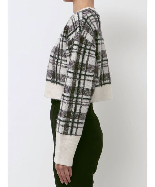 MERCURYDUO（マーキュリーデュオ）の「エンブロイダリーラメチェックシャギーカーディガン（カーディガン/ボレロ・レディース・アイボリー/チャコールグレー・FREE）」の17枚目の写真