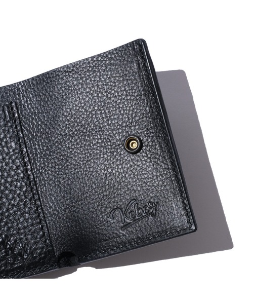 小物 calee STUDS LEATHER TYPE MULTI WALLET CALEE - STUDS LEATHER MULTI WALLET (BLACK) / スタッズレザー