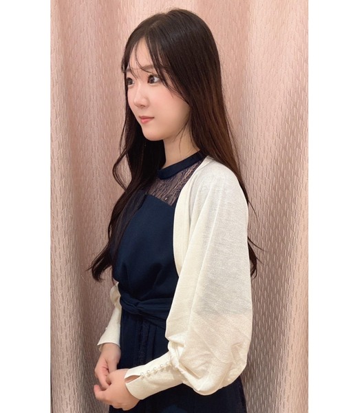 カーディガン 「Cupid Heart」結婚式用！ショート丈ニットボレロ レディース Cupid Heart カーディガン 「Cupid Heart」結婚式用！ショート丈