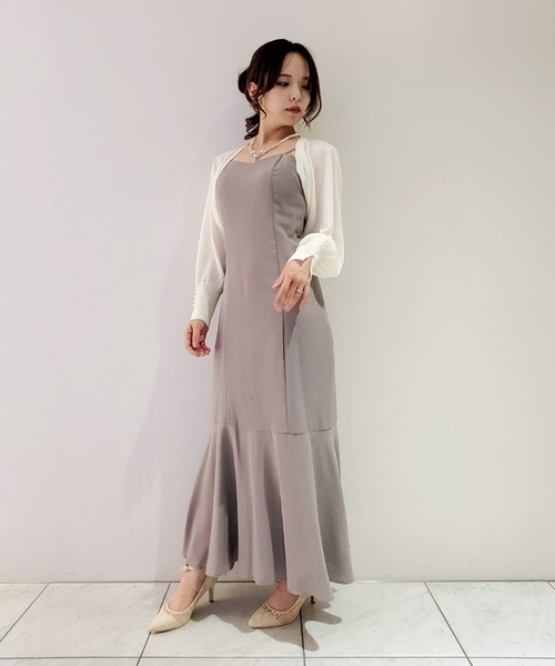 Cupid Heart（キューピッドハート）の「【Cupid Heart】結婚式用！ショート丈ニットボレロ（カーディガン/ボレロ・レディース・ベージュ/ライトグレー/ブラック・MEDIUM）」の20枚目の写真