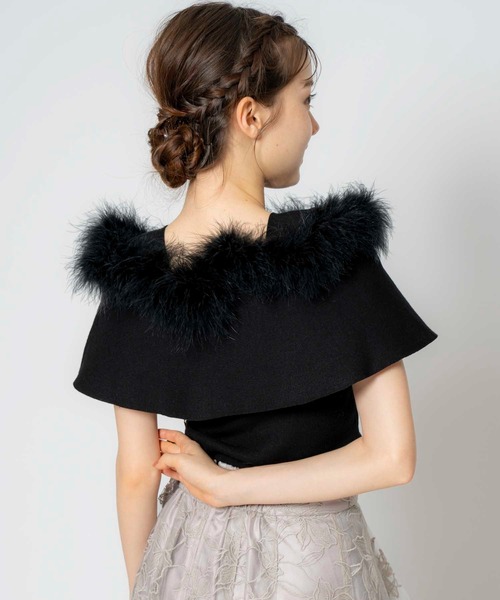 NOELA（ノエラ）の「フェザートリムニット（ニット/セーター・レディース・オフホワイト/サックスブルー/ピンク/ブラック・フリー）」の7枚目の写真