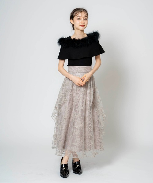 NOELA（ノエラ）の「フェザートリムニット（ニット/セーター・レディース・オフホワイト/サックスブルー/ピンク/ブラック・フリー）」の8枚目の写真