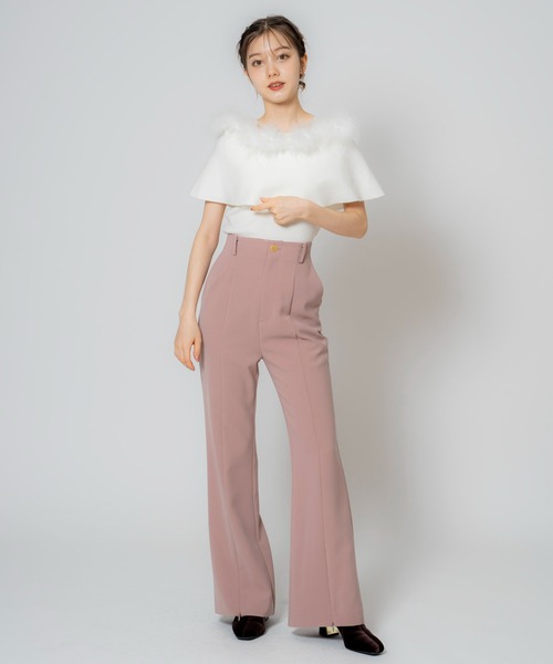 NOELA（ノエラ）の「フェザートリムニット（ニット/セーター・レディース・オフホワイト/サックスブルー/ピンク/ブラック・フリー）」の13枚目の写真