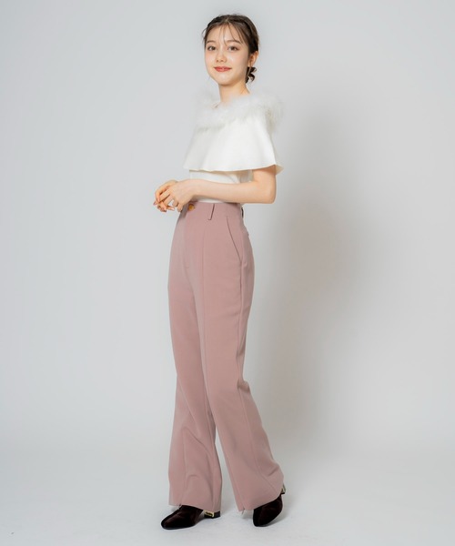 NOELA（ノエラ）の「フェザートリムニット（ニット/セーター・レディース・オフホワイト/サックスブルー/ピンク/ブラック・フリー）」の14枚目の写真