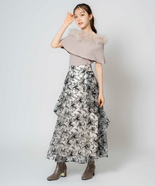 NOELA（ノエラ）の「フェザートリムニット（ニット/セーター・レディース・オフホワイト/サックスブルー/ピンク/ブラック・フリー）」の20枚目の写真