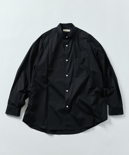 FREAK'S STORE（フリークスストア）の「限定展開 Relax Fit リラックスフィット バンドカラーシャツ（シャツ/ブラウス・メンズ・ブラック/サックスブルー/オリーブ/ホワイト/キャメル/ライトグレー/チャコールグレー/オフホワイト/ブルー・SMALL/MEDIUM/LARGE）」の4枚目の写真