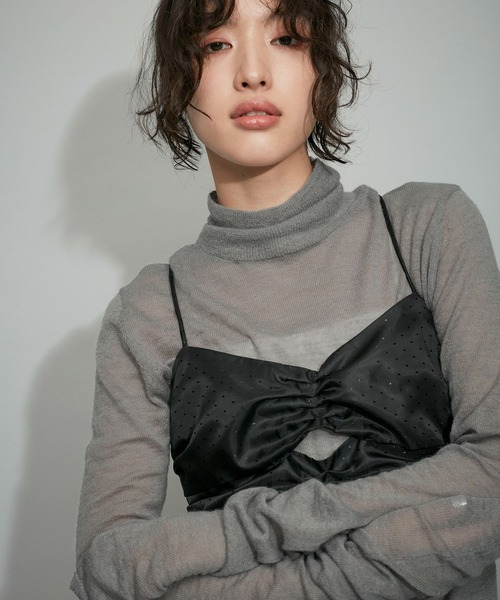 【セール】【WEB限定・洗える】モヘア混ソフトシアータートルニット(ニット/セーター)|ADAM ET ROPE\'(アダムエロペ)