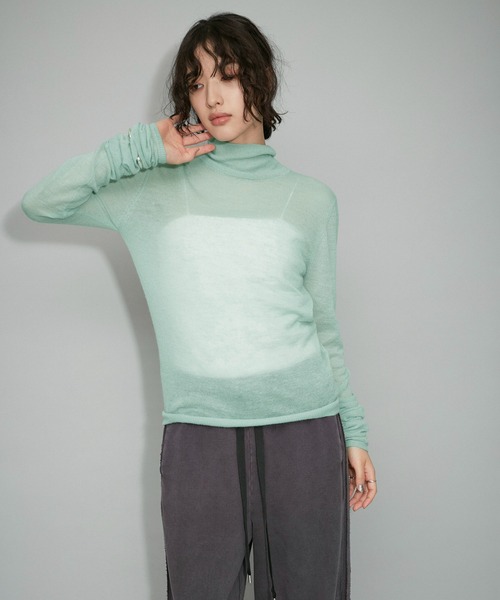 セール】【WEB限定・洗える】モヘア混ソフトシアータートル