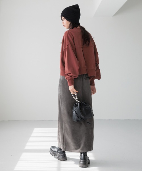 LOWRYS FARM(ローリーズファーム)の「スエードZIPタイトスカート 145793(スカート・レディース・ブラック/グレー/アイボリー/ブラウン・FREE)」の9枚目の写真