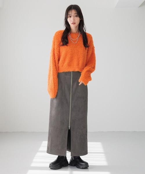 LOWRYS FARM(ローリーズファーム)の「スエードZIPタイトスカート 145793(スカート・レディース・ブラック/グレー/アイボリー/ブラウン・FREE)」の14枚目の写真