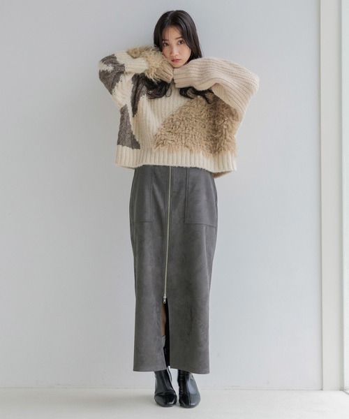 LOWRYS FARM(ローリーズファーム)の「スエードZIPタイトスカート 145793(スカート・レディース・ブラック/グレー/アイボリー/ブラウン・FREE)」の19枚目の写真