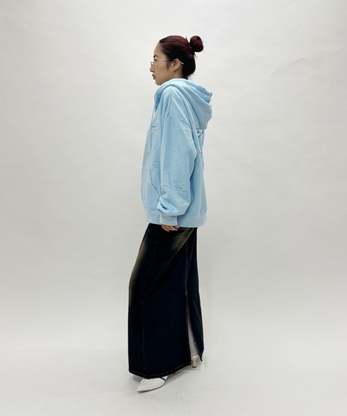 WHO'S WHO gallery（フーズフーギャラリー）の「【UNISEXユニセックス】BRONXヴィンテージライクサークルロゴジップパーカ（パーカー・レディース・ネイビー/ブラック/サックスブルー・MEDIUM/LARGE）」の20枚目の写真