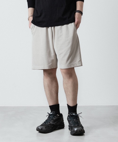 ATTACHMENT（アタッチメント）の「CO/PE ハイゲージパイル ショーツ / CO/PE HIGH GAUGE PILE SHORTS（その他パンツ・メンズ・ブラック/ライトベージュ・1/2/3）」の17枚目の写真