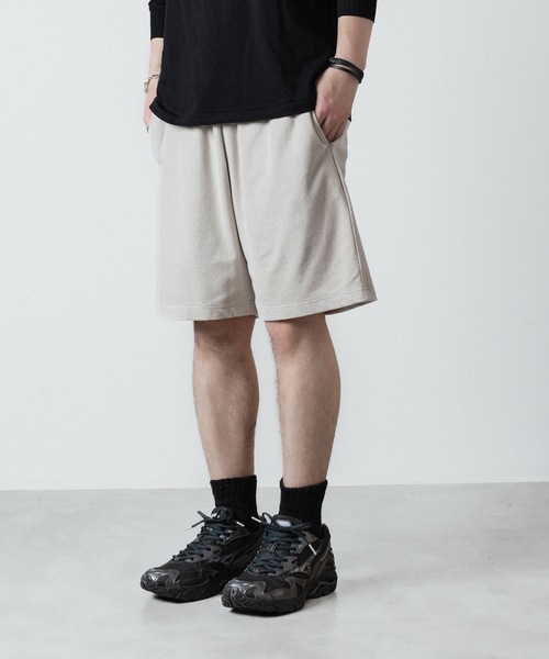 ATTACHMENT（アタッチメント）の「CO/PE ハイゲージパイル ショーツ / CO/PE HIGH GAUGE PILE SHORTS（その他パンツ・メンズ・ブラック/ライトベージュ・1/2/3）」の18枚目の写真